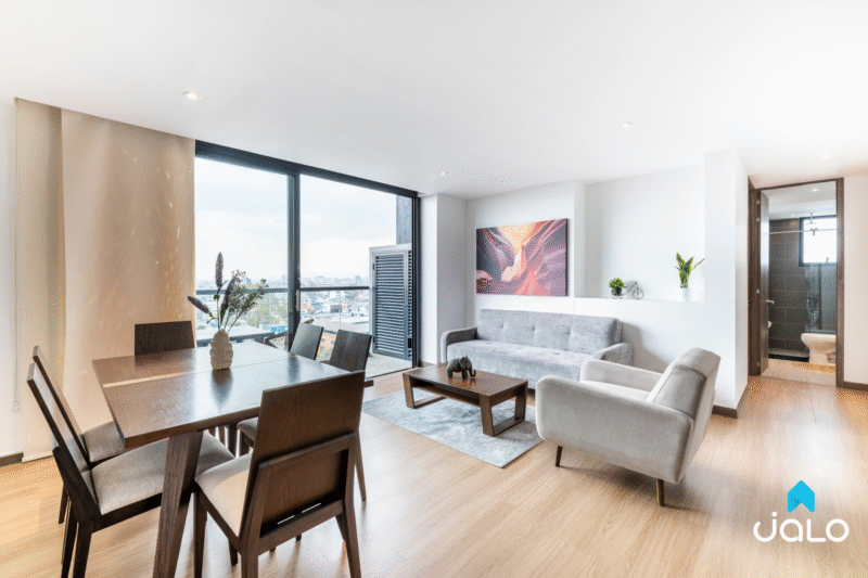 Apartamento Amoblado de 2 habitaciones con parqueadero y piscina en Bogotá 80mt2 Edificio 72Hub