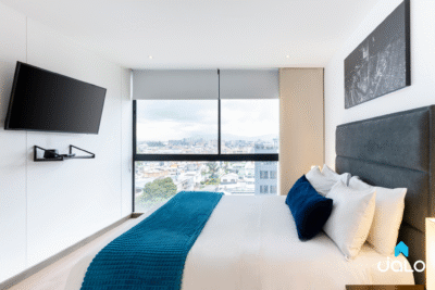 Apartamento Amoblado de 2 habitaciones con parqueadero y piscina en Bogotá 80mt2 Edificio 72Hub
