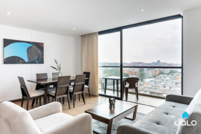 Apartamento Amoblado de 2 habitaciones con parqueadero y piscina en Bogotá 80mt2 Edificio 72Hub