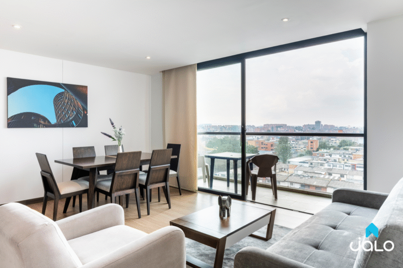 Apartamento Amoblado de 2 habitaciones con parqueadero y piscina en Bogotá 80mt2 Edificio 72Hub