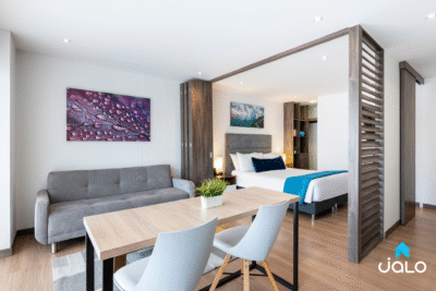 Apartamento Amoblado de 1 habitación con parqueadero y piscina en Bogotá 40mt2 Edificio 72Hub
