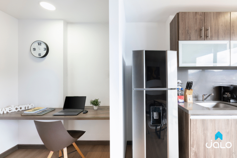 Apartamento Amoblado de 1 habitación con parqueadero y piscina en Bogotá 40mt2 Edificio 72Hub