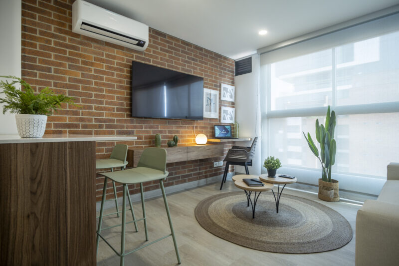 Apartamento Amoblado de 1 Habitación en Laureles, Medellín de 44mt2