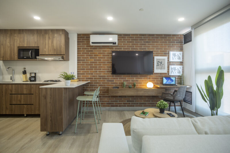 Apartamento Amoblado de 1 Habitación en Laureles, Medellín de 44mt2