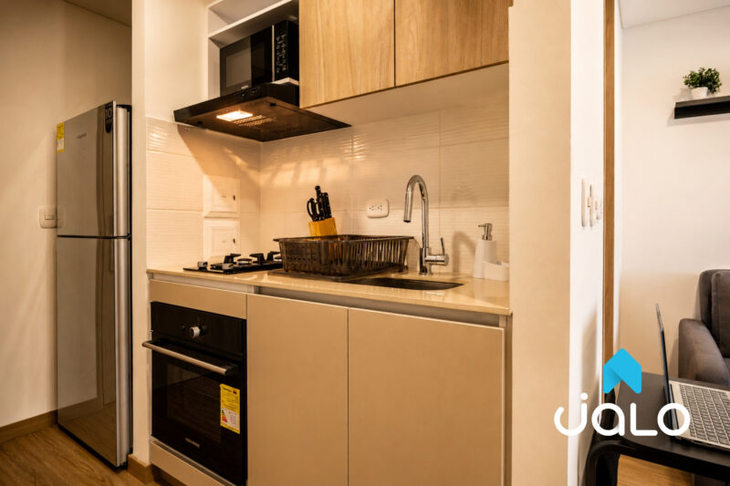 Apartamento Amoblado de 1 habitación con piscina en Bogotá 27mt2 Edificio Alma 72