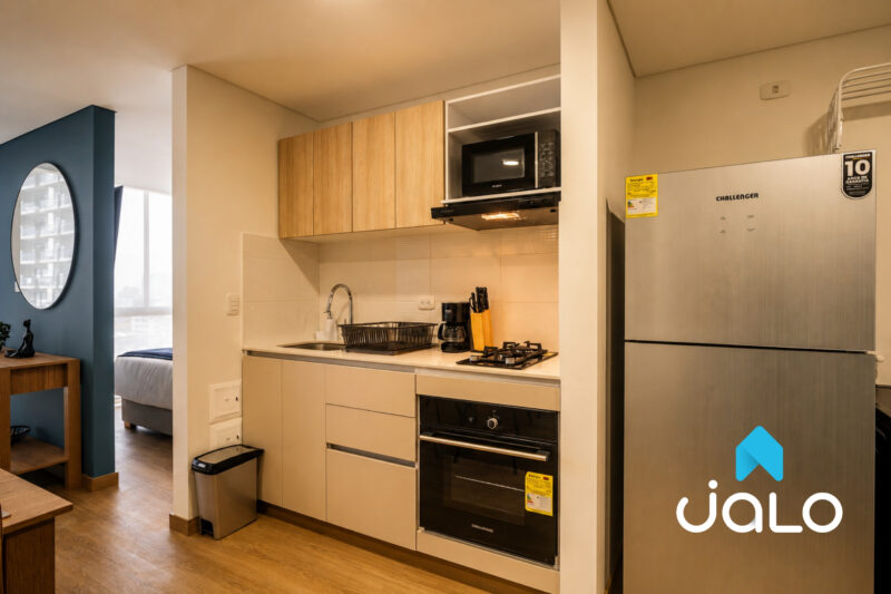 Apartamento Amoblado de 1 habitación con piscina en Bogotá 39mt2 Edificio Alma 72