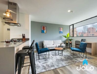 Apartamento Amoblado en Aguacatala, Medellín de 49mt2 en el Edificio Go Living