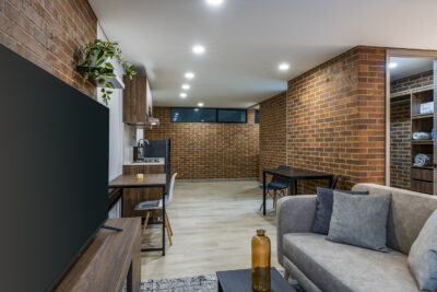Apartamento Amoblado de 1 Habitación en Laureles, Medellín de 44mt2 en el Edificio Kyux