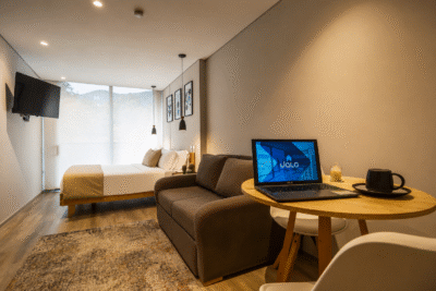 Apartamento Amoblado Deluxe en el Chicó, Bogotá de 30mt2 Edificio QO 97