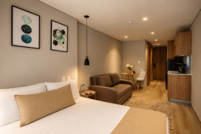 Apartamento Amoblado Deluxe en el Chicó, Bogotá de 30mt2 Edificio QO 97