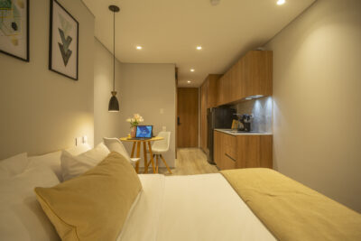 Apartamento Amoblado Tipo Loft en el Chicó, Bogotá de 23mt2 Edificio QO 97