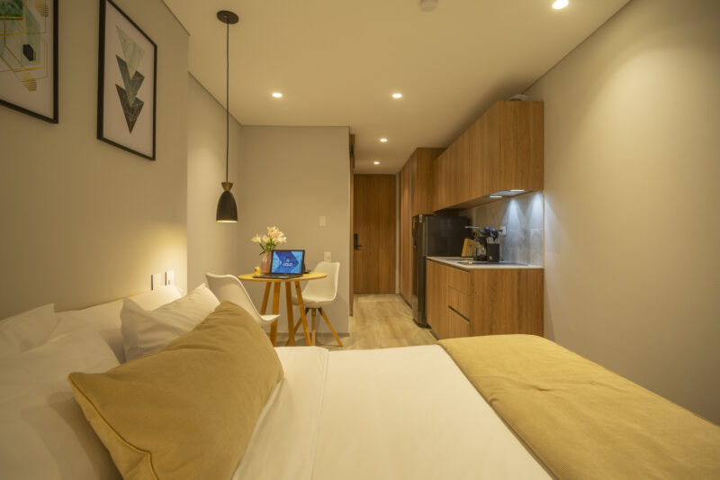 Apartamento Amoblado Tipo Loft en el Chicó, Bogotá de 23mt2 Edificio QO 97