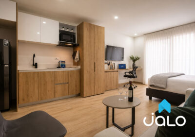 Apartamento Amoblado de 1 habitación en el Norte de Bogotá 28mt2 Edificio HighPark 94