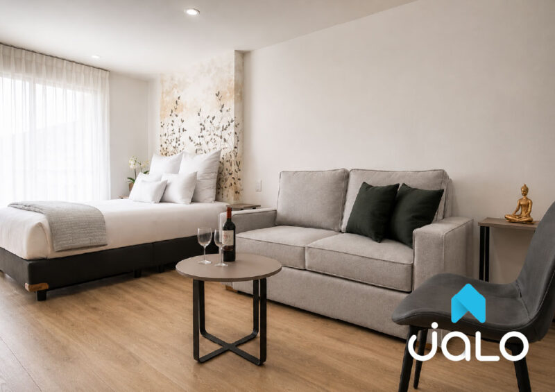 Apartamento Amoblado de 1 habitación en el Norte de Bogotá 28mt2 Edificio HighPark 94