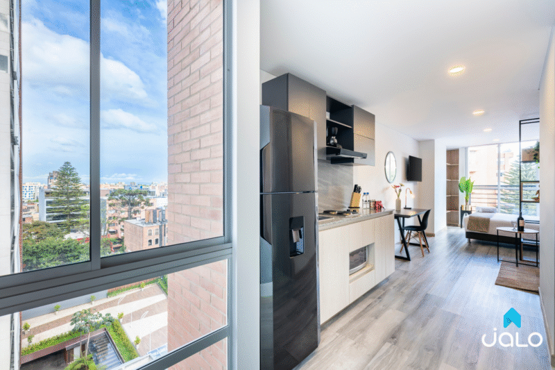 Apartamento Amoblado en Cabrera, Bogotá de 28mt2 Doble Vista Tipo B