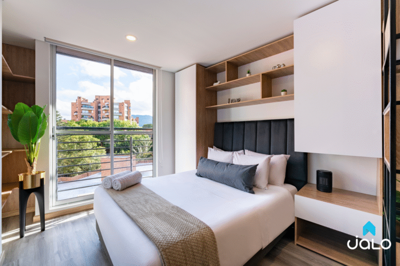Apartamento Amoblado en Cabrera, Bogotá de 28mt2 Doble Vista Tipo B