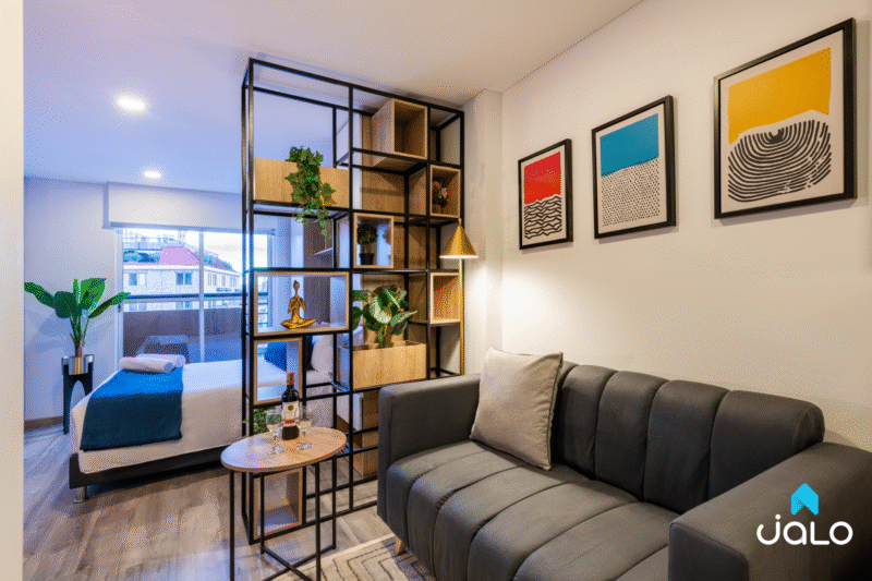 Apartamento Amoblado en Cabrera, Bogotá de 28mt2 Vista Interior Tipo A