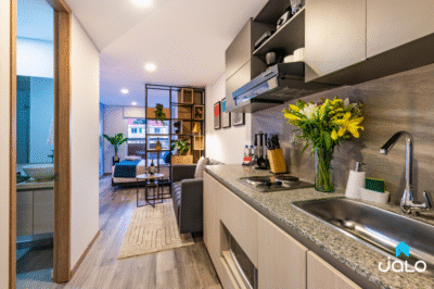 Apartamento Amoblado en Cabrera, Bogotá de 28mt2 Vista Interior Tipo A
