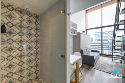 Apartamento Amoblado Duplex con Gimnasio en el Chicó, Bogotá de 30mt2 Edificio TAJ 97