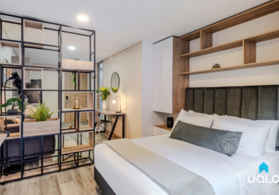 Apartamento Amoblado de 1 habitación con terraza en el Norte de Bogotá 29mt2 Edificio ONCE 94