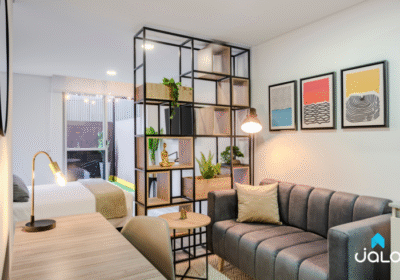 Apartamento Amoblado de 1 habitación con terraza en el Norte de Bogotá 29mt2 Edificio ONCE 94