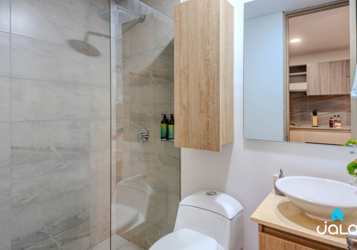 Apartamento Amoblado de 1 habitación con terraza en el Norte de Bogotá 29mt2 Edificio ONCE 94