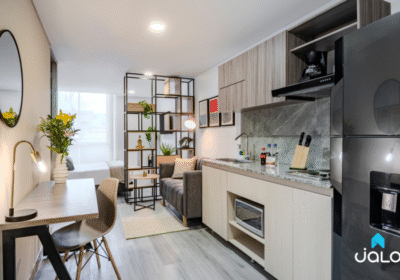 Apartamento Amoblado de 1 habitación en el Norte de Bogotá 27mt2 Edificio Once 94