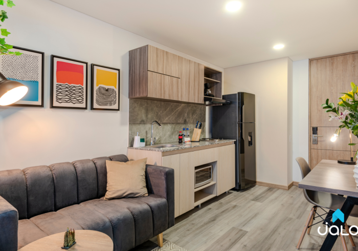Apartamento Amoblado de 1 habitación en el Norte de Bogotá 27mt2 Edificio Once 94