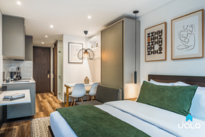 Apartamento Amoblado Simplex con Gimnasio en el Chicó, Bogotá de 30mt2 Edificio TAJ 97