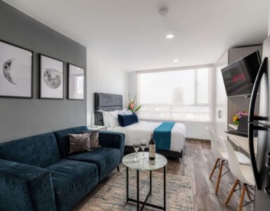 Apartamento Amoblado de 1 habitación en Las Aguas, Bogotá 27mt2 Edificio Torre Acqua