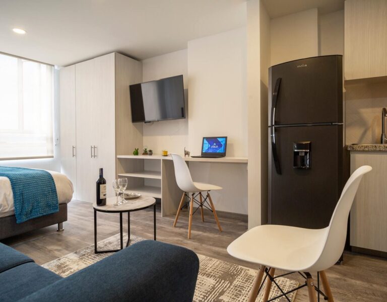 Apartamento Amoblado de 1 habitación en Las Aguas, Bogotá 27mt2 Edificio Torre Acqua