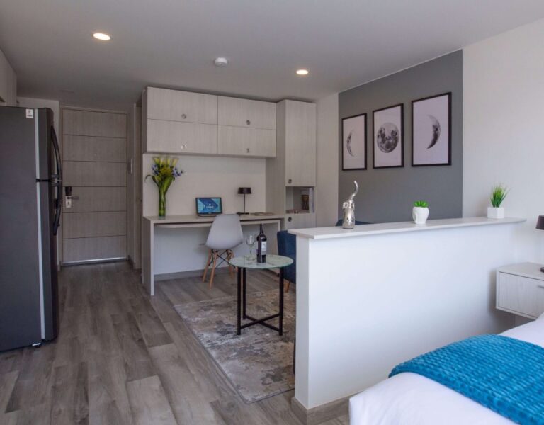 Apartamento Amoblado de 1 habitación en Las Aguas, Bogotá 25mt2 Edificio Torre Ventto
